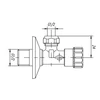 Kép 3/3 - MOFÉM sarokszelep 1/2"-1/2"