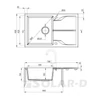 Kép 2/2 - Deante ANDANTE 1 medence + csepegtető, homok, 780 x 490 mm ZQN7113