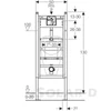 Kép 2/3 - Geberit Duofix Basic piszoár szerelőelem 111.665.00.5