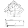 Kép 3/3 - 12003 FÜRDŐKÁD M-ACRYL IDA-120x120 SAROK+LÁB