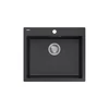Kép 1/3 - 1356 Quadron MORGAN 110 black dotted gránit mosogatótálca metálfekete