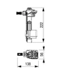 Kép 2/2 - LIV LAGUNA TÖLTŐ SZELEP 1/2" RÉZ UNIVERZÁLIS  * FLUIDMASTER