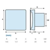 Kép 2/2 - AERO T AXIÁLIS VENTILÁTOR IDŐRELÉVEL (SZAKASZOS)