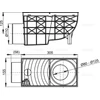 Kép 2/2 - AGV3S ALCAPLAST AGV3S univerzális szennyvíz felfogó 300x155/125/110 oldalsó kif.