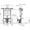 Kép 2/2 - AM102/1000 ALCAPLAST AM102/1000 Jádromodul falba ép. wc tartály