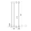 Kép 2/2 - Ferro Smile ASM10 Dupla Törölközőtartó 600 mm