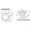 Kép 2/2 - KOLO NOVA PRO szögletes WC csésze mélyöblítésű, hátsó kifályású