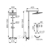 Kép 2/2 - Ferro Trevi Square - Zuhanyszett fejzuhannyal, kézizuhannyal, termosztátos csapteleppel NP75SQ-TRV7U