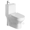 Kép 1/2 - PB104W AQUALINE HYGIE monoblokkos WC, alsó/hátsó kifolyású, WC-ülőke nélkül, mosdóval (PB104W)