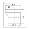 Kép 2/2 - STYRON wc lefolyó csatlakozó, 20 mm-es eltolással, gumi, átmérő 110 mm STY-530-110-20