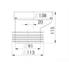 Kép 2/2 - STYRON WC lefolyó csatlakozó excenteres 20 mm eltolású bekötő idom STY-530-20