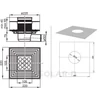 Kép 4/4 - X01435 RAVAK PADLÓÖSSZEFOLYÓ SN501 105 x 105/50 (Min.magasság 104 mm)