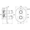 Kép 2/2 - X070094 RAVAK FALBA SÜLLYESZTETT TERMOSZTÁTOS CSAPT. KÁDHOZ/ZUHANYHOZ CHROME CR 063.00 (váltóval )