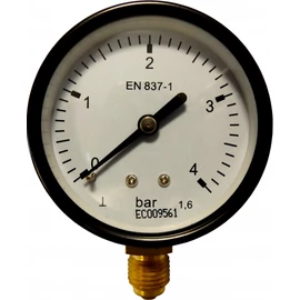 NYOMÁSMÉRŐ 0-4 BÁR 100-as 1/2" alsós fémházas  608