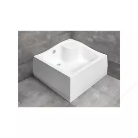 Radaway Korfu C - 90 szögletes zuhanytálca 900×900×390×240 Leeresztővel és Szifonnal