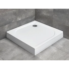 Radaway Delos D - 800x750x15 szögletes aszimmetrikus lapos zuhanytálca+SZIFON