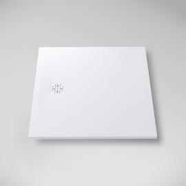 MARMY BASALTO - 80x80 Zuhanytálca - Prada White