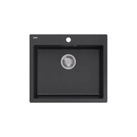 1356 Quadron MORGAN 110 black dotted gránit mosogatótálca metálfekete