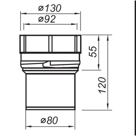 153003 TERMOMAX FÜSTCSŐ FLEXIB.CSATL. 153003  KÜLSŐ