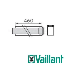 303801 GÁZKAZÁN VAILLANT 05M HOSSZAB. 303801   60/100 KONCENTRIKUS