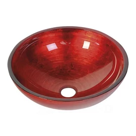 AL5318-63 SAPHO MOSDÓ MURANO ROSSO ÜVEG 40x13cm