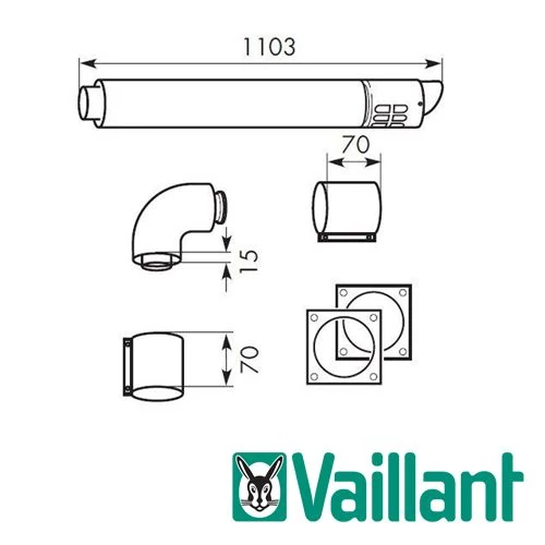 303209 VAILLANT GÁZKAZÁN TURBÓSZETT VIZSZINTES KONDENZÁCIÓS