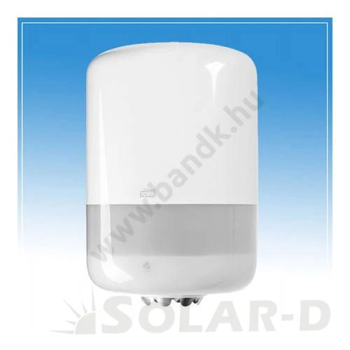 BKH0025111 BK Tork (M2) - közepes méretű kéztörlőpapír tartó belsőmag adagolású papírtekercshez, műanyag, fehér-szürke színben