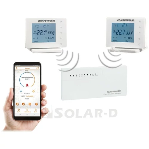 E800RF SZOBATERM. COMPUTHERM E800RF multizónás Wi-Fi termosztát vezeték nélküli érintőgombos vezérlőkkel