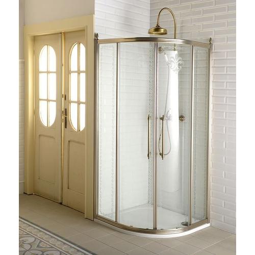 GQ5210C SAPHO ZUHANYKABIN GELCO ANTIQUE ÍVES BRONZ 1000x1000mm TRANSPARENT ÜVEGGEL