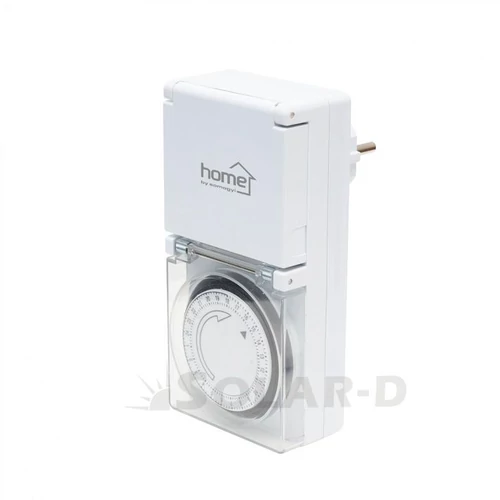 TG 24 Home TG 24 mechanikus időzítő óra, max. 16 A / 3680 W, 24 óra programozhatóság, IP44, kültéri
